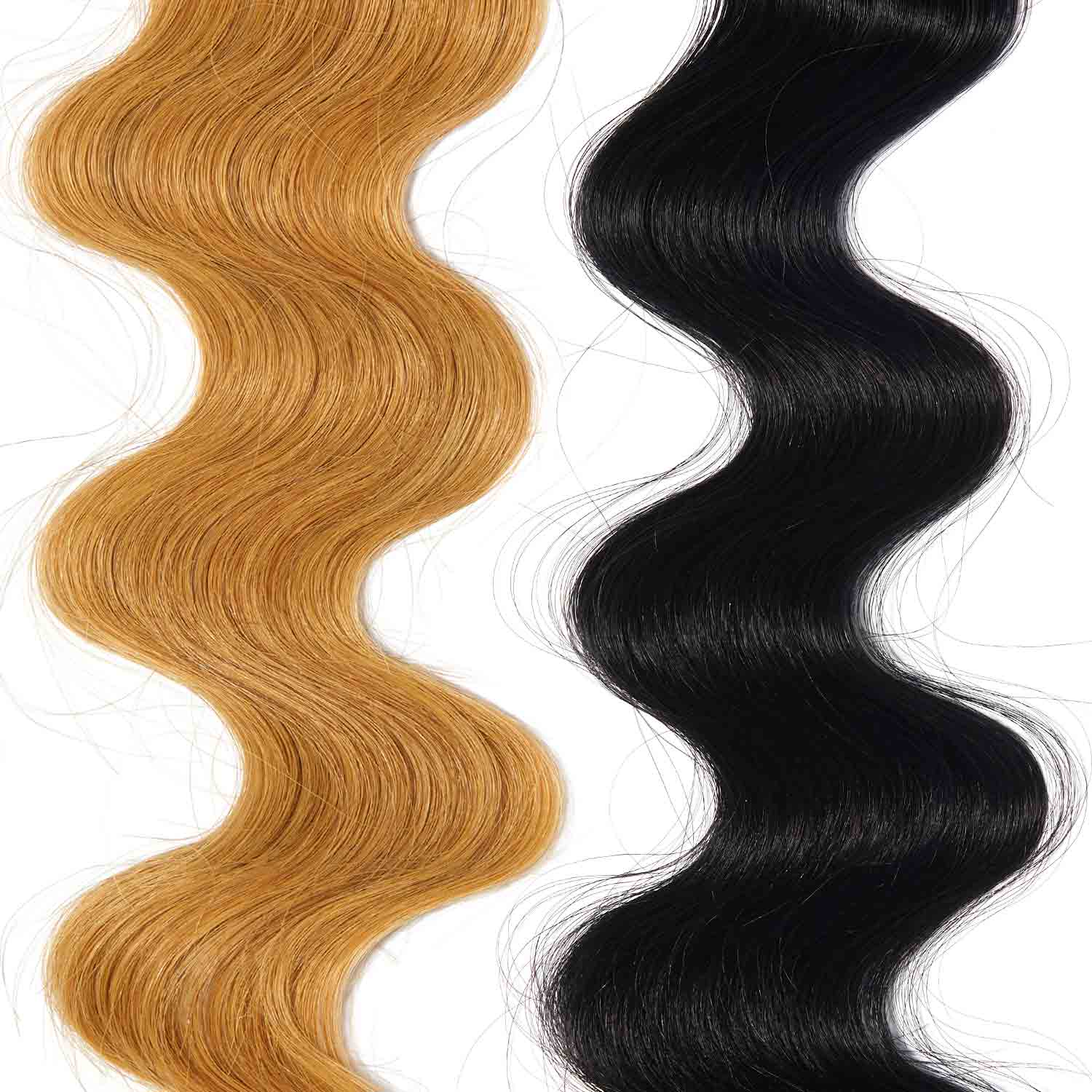 black hair color on medium blonde hair