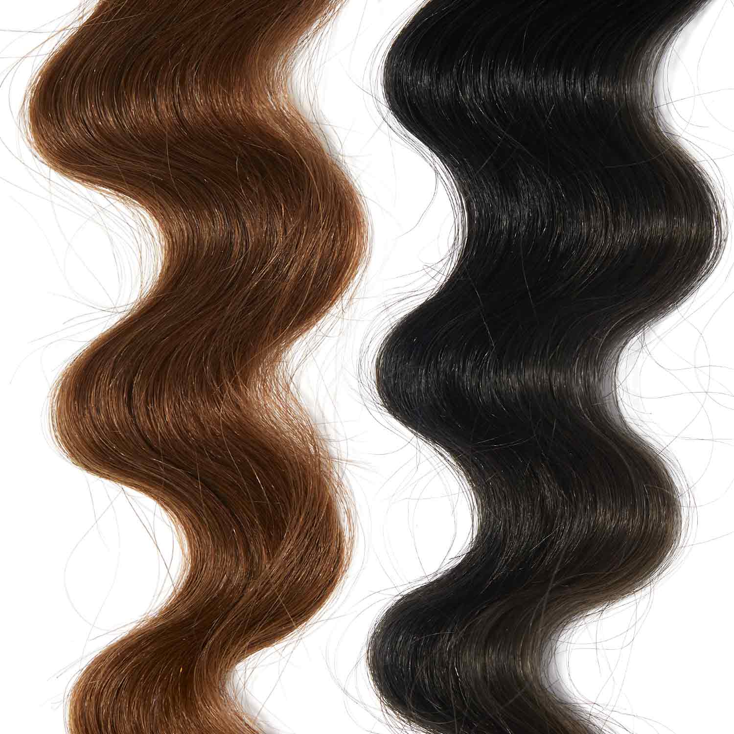 black hair color on light brown hair
