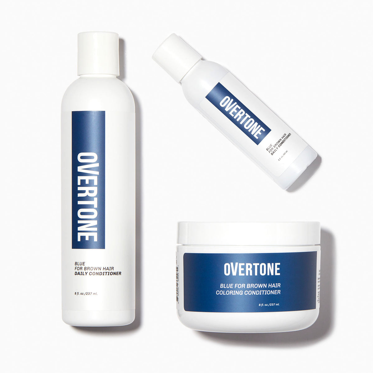 oVertone Blue For Brown Hair Complete System